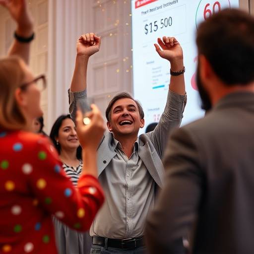 Image of people celebrating financial success
